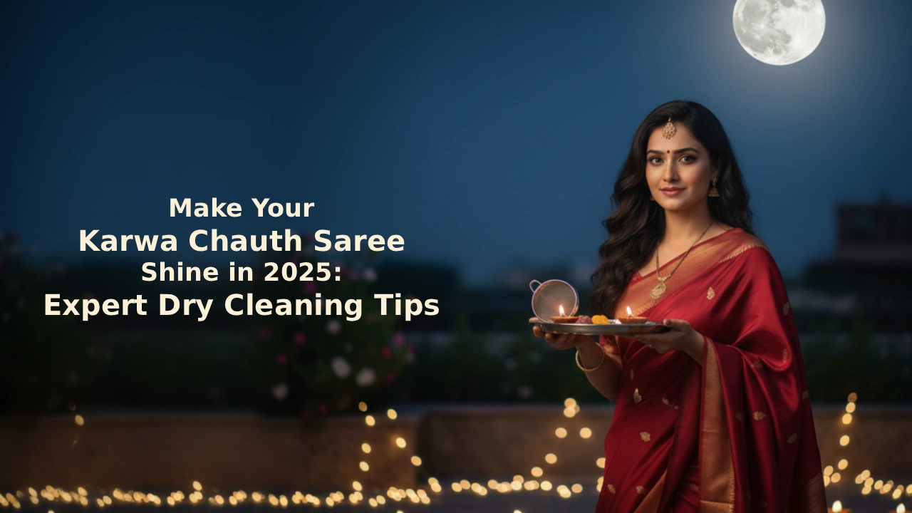 Make Your Karwa Chauth Saree Shine in 2025: Expert Dry Cleaning Tips