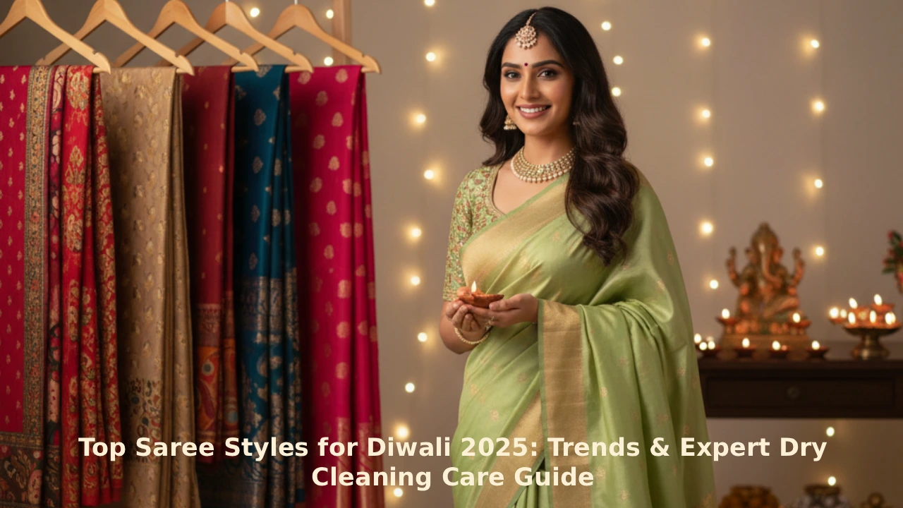 Top Saree Styles for Diwali 2025: Trends & Expert Dry Cleaning Care Guide